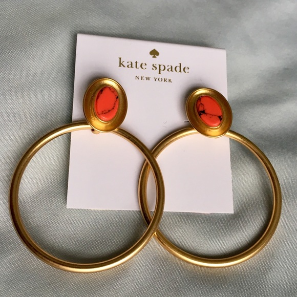 kate spade Jewelry - RARE kate ♠️ spade Pink & Bronze Earrings